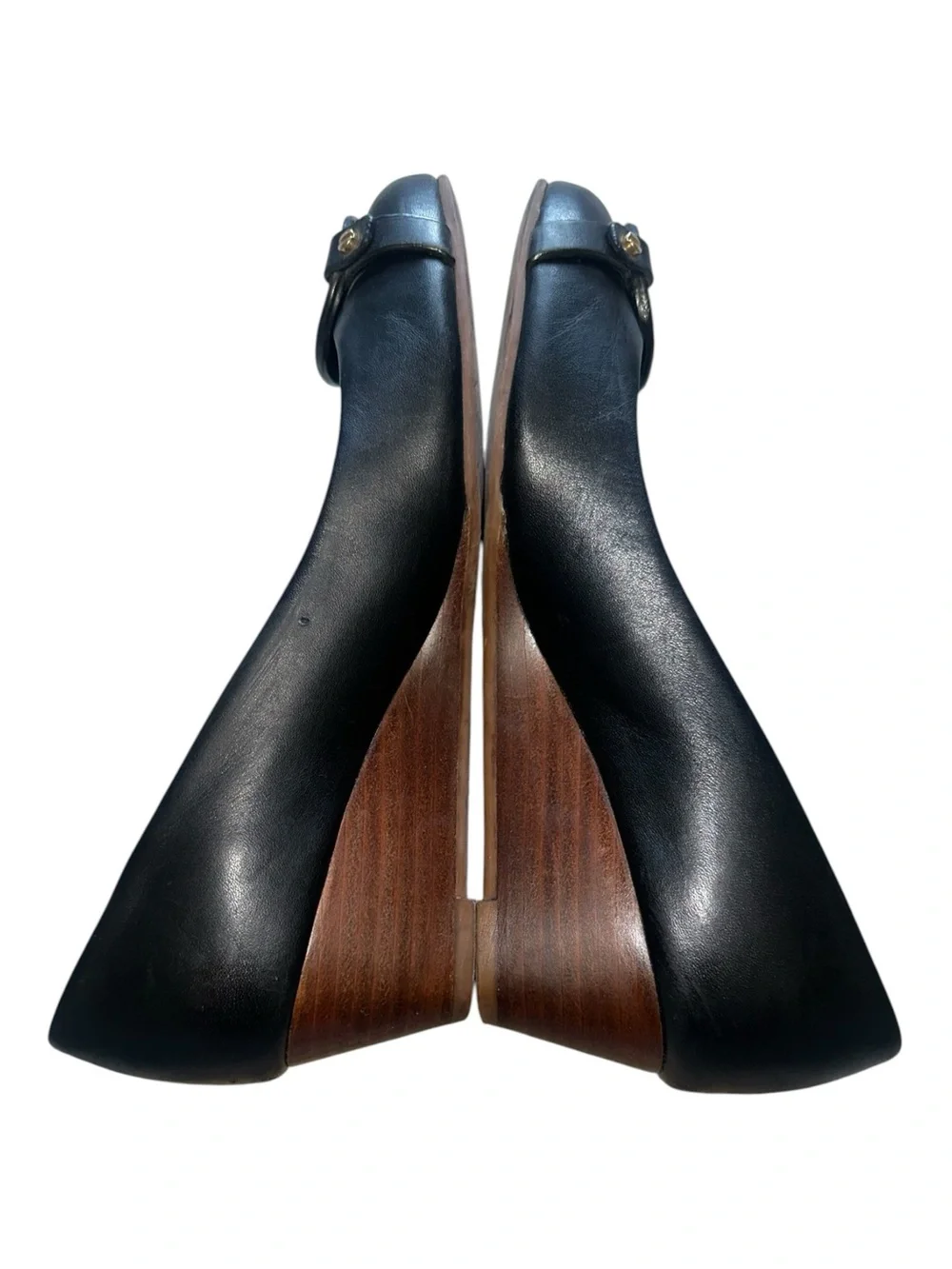 Tory Burch Mini Miller Wedge Slip-On Pump Black Women’s Size 6.5